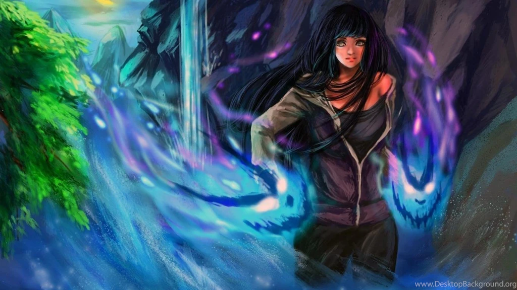 Wallpapers Animated Waterfalls Naruto Hyuuga Hinata Girl Water ...