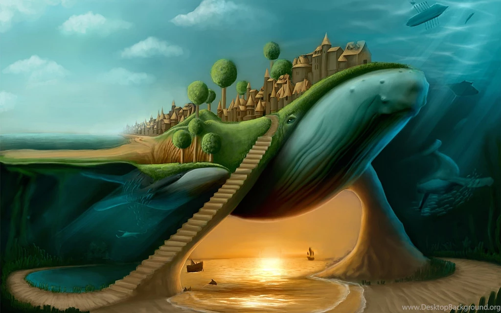 Whale Fish 3D Wide Screen Wallpapers Free Hd Wallpapers