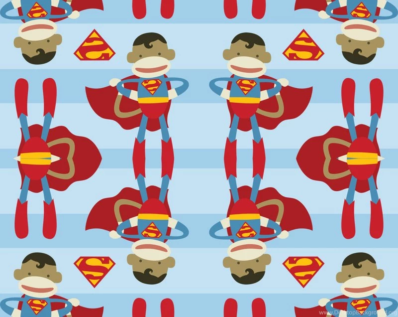 Superman Sock Monkey Fabric Dorkydoodles Spoonflower
