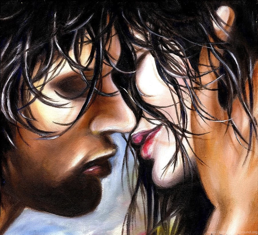 Romantic Hot Kissing Animated Love Couple Romantic Kiss Pics ...