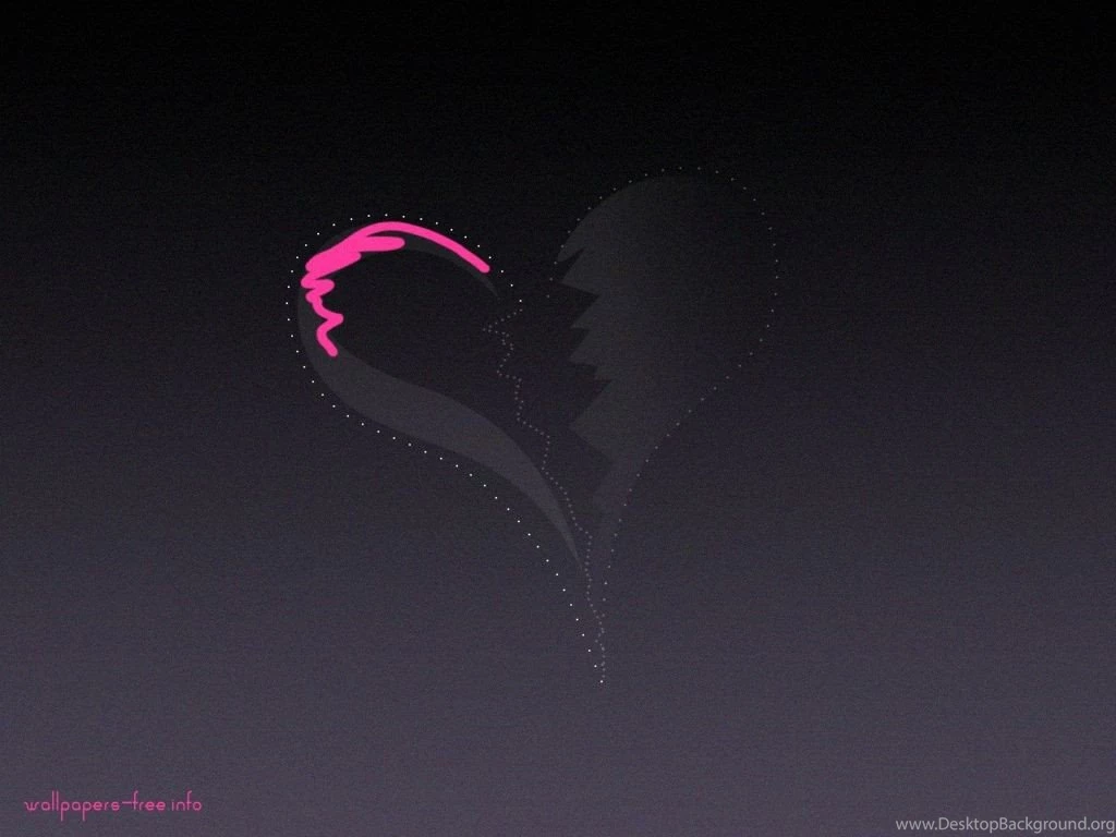 Broken Gray With Pink Heart Wallpapers Emo