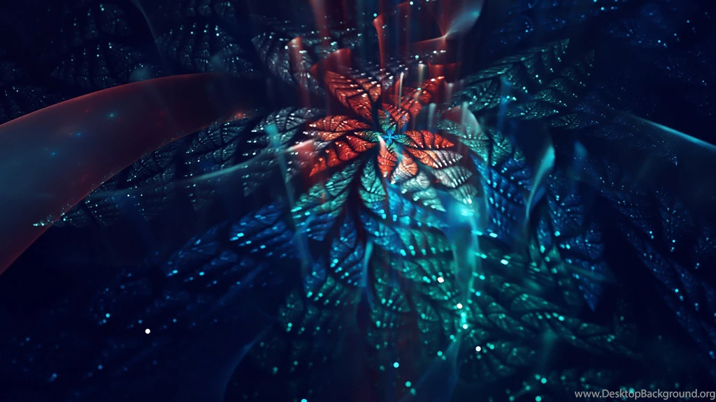 Fractal, Flower, Shiny, Fractal Art Wallpapers