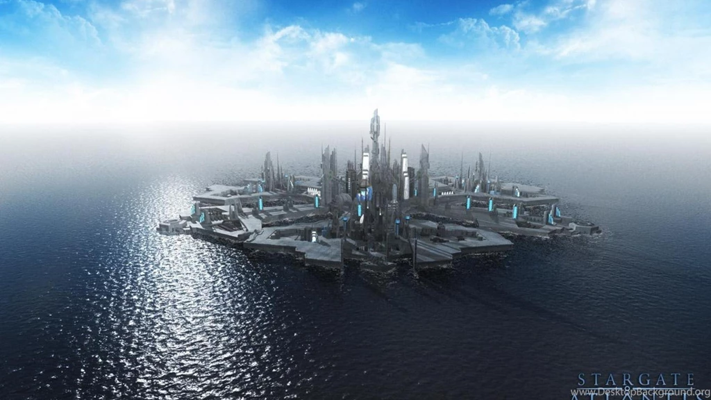 Stargate Atlantis City Base Water Sky HD Wallpapers Wallpapers ...