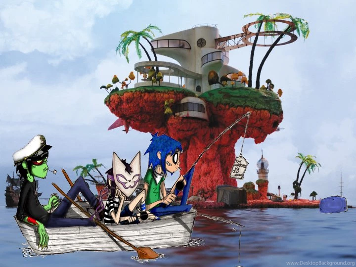 Gorillaz At Plastic Beach. By Lilyfer On DeviantArt