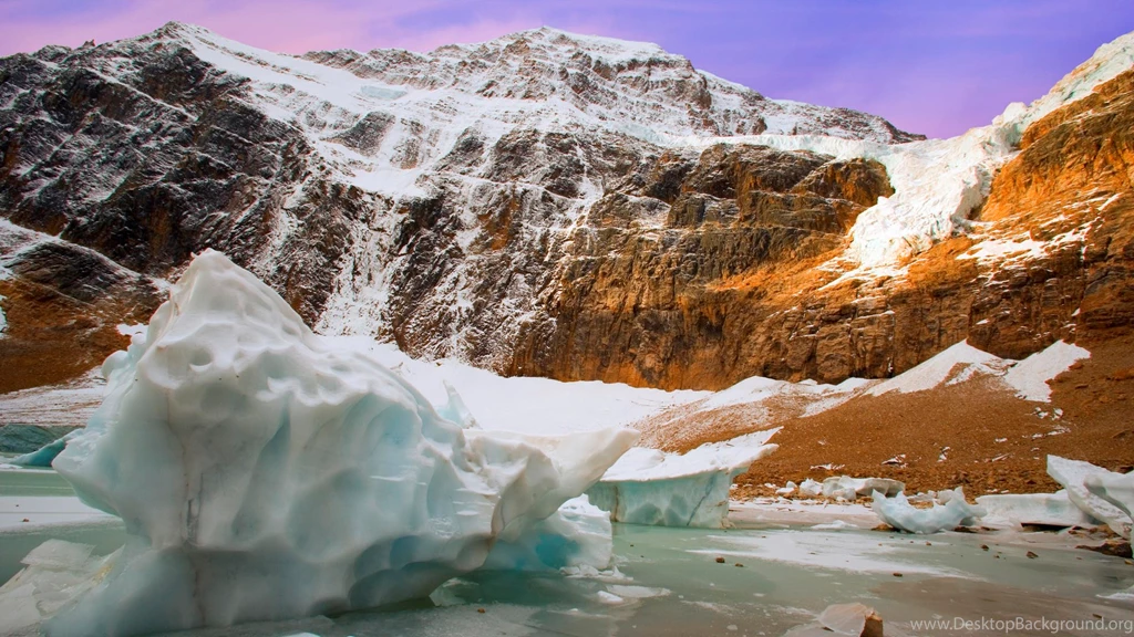 Ice Flow At The Base Of Angel Glacier Jasper National Park Alberta ...