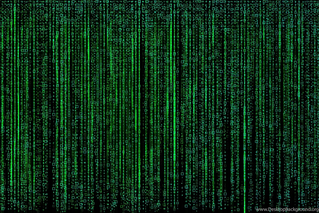Green Digital Matrix Abstract Backgrounds