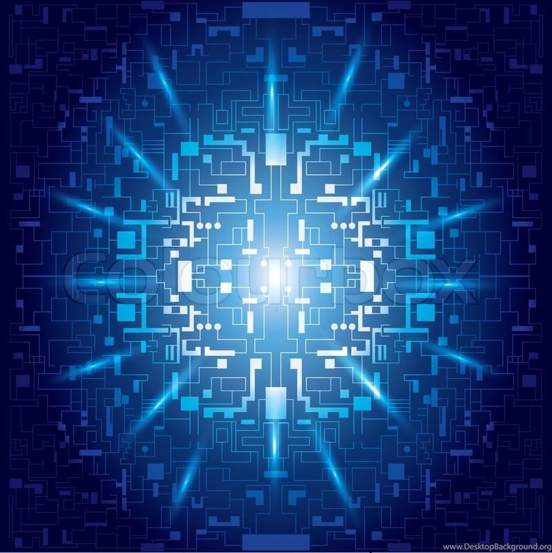 Blue Abstract Backgrounds With Matrix