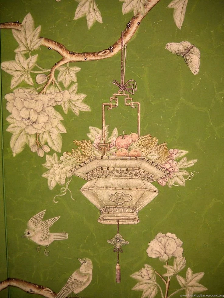 Gracie Handpainted Chinese Wallpapers Screen
