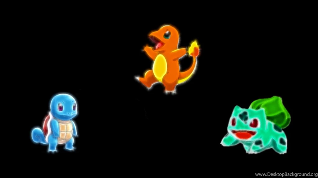 Pokemon Bulbasaur Squirtle Charmander Black Backgrounds Fresh New ...