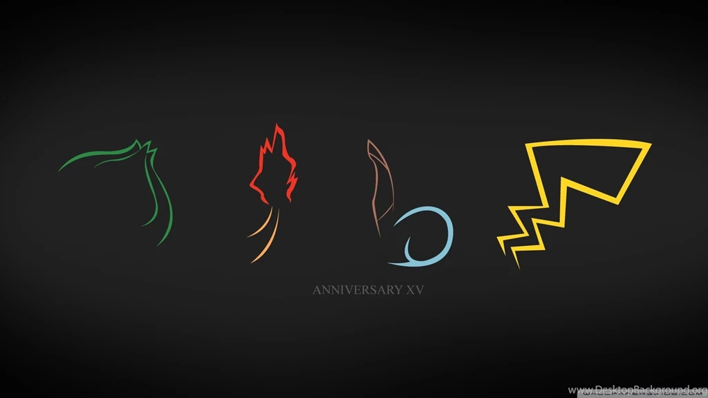 Pokemon, Bulbasaur, Charmander, Squirtle, Pikachu, Colorful, Black ...