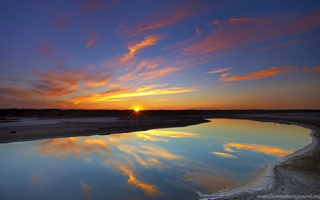 Sky Clouds Water Sun River Lake Reflection Sunset Sky Wallpapers ...
