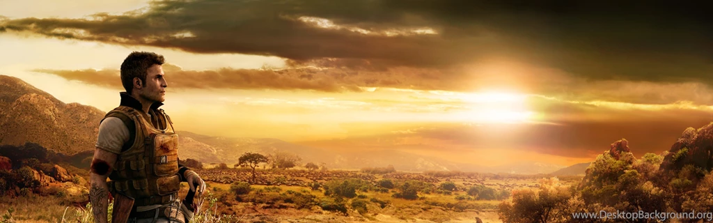 Download Wallpapers 3840x1200 Far Cry, River, Sunset, Sky, Plain ...