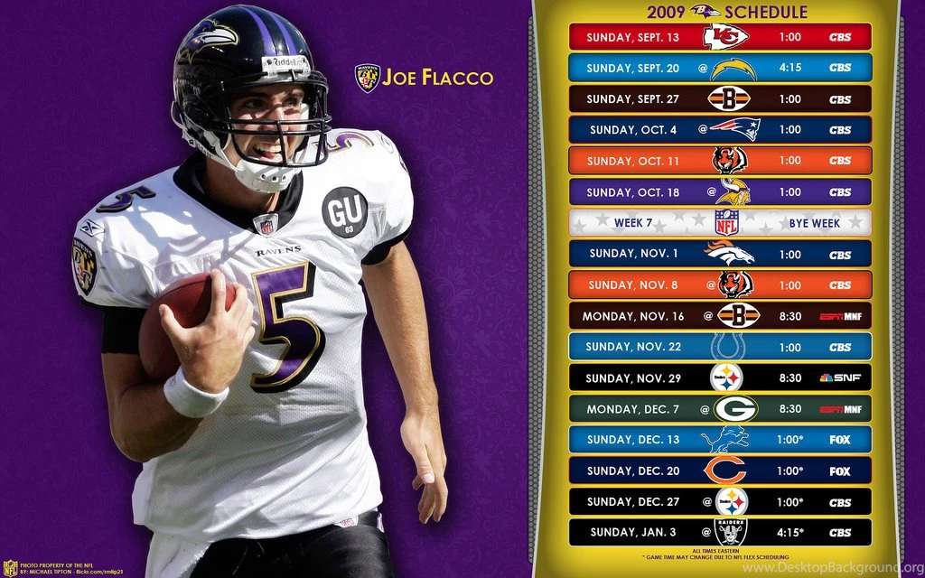2009 Baltimore Ravens NFL Schedule Wallpapers