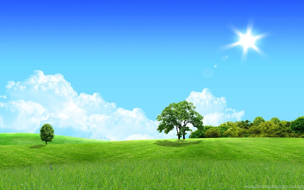 Good Morning Shiny With Green Scenery