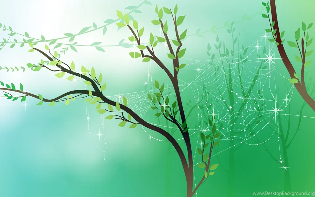 Spring, Fresh, Morning, Wallpaper, Scenery, Vector (