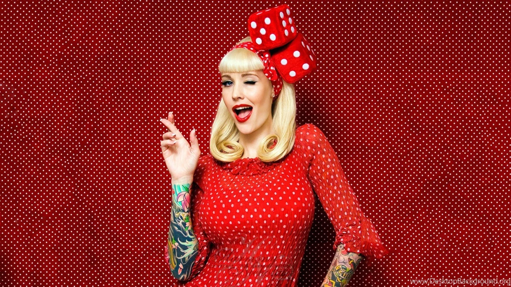 Beauty Blonde Girl Tattoos