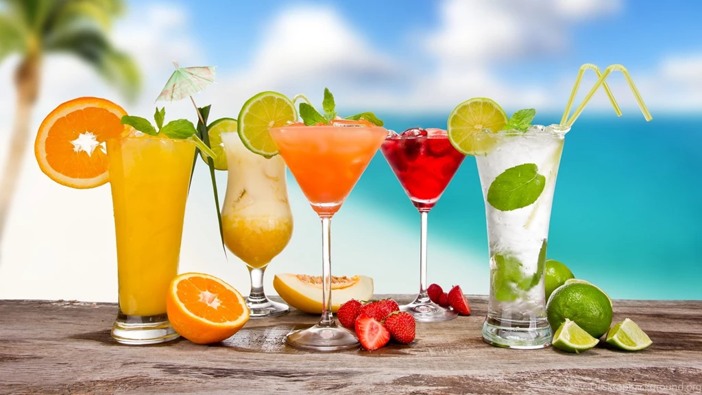 Cocktails On The Beach Wallpaper Images