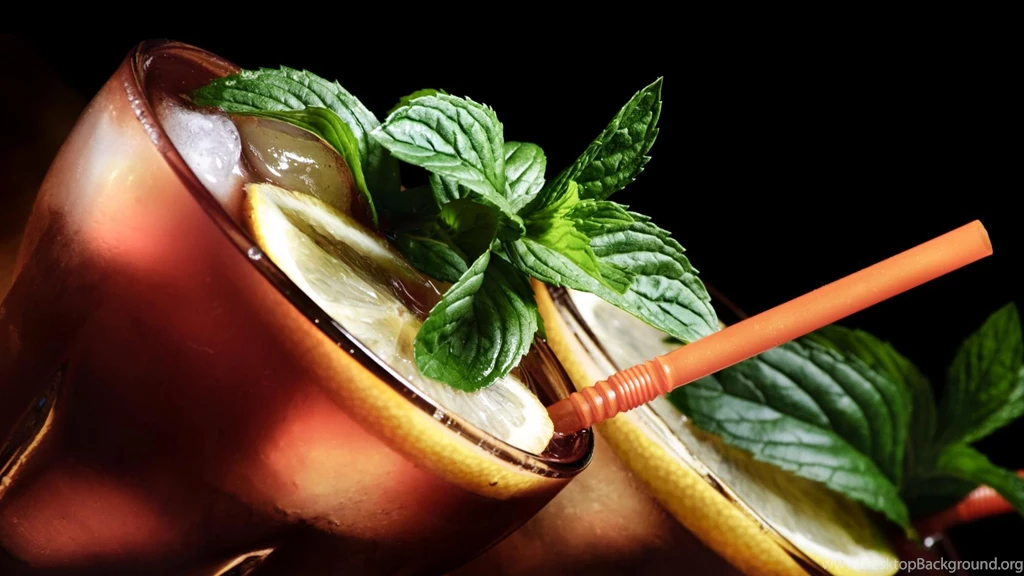 Download Wallpapers 3840x2160 Cocktail, Glass, Tubes, Mint, Lime ...