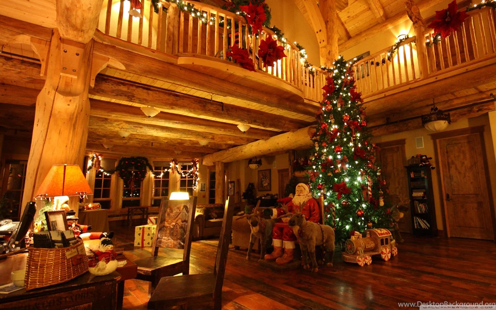 Lodge At Christmas Time Wallpapers Full HD [2560x1600]   Free ...