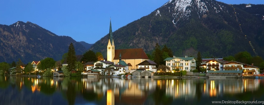 Download Wallpapers 2560x1024 Mountains, Germany, Bavaria Dual ...