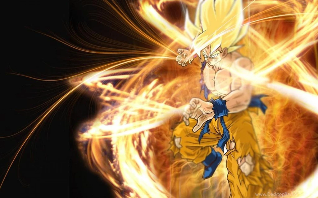 Super Saiyan Goku With Flaming Aura (