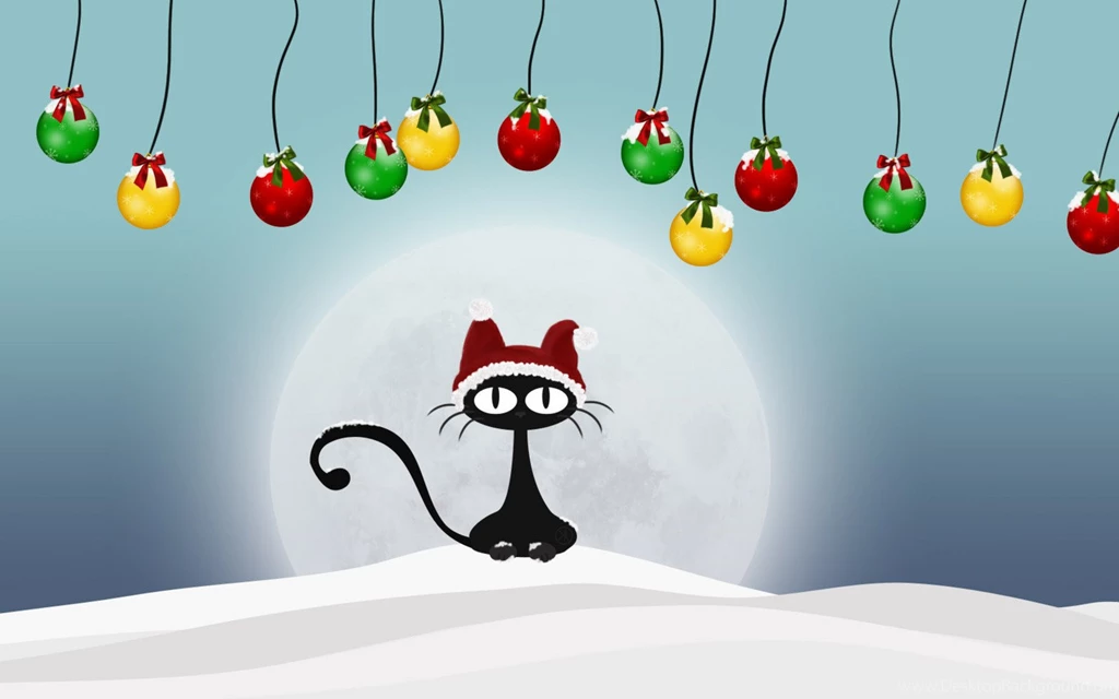 Festive Cat Wallpapers And Images Wallpapers, Pictures, Photos