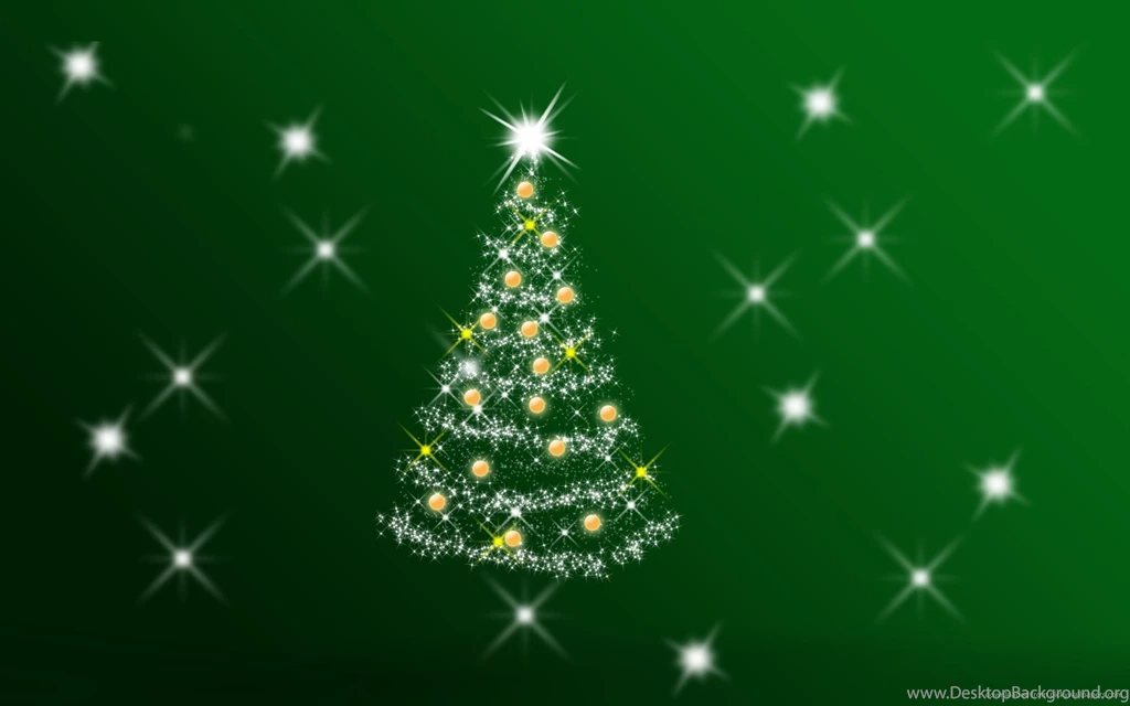 Download 1920x1200 Green Christmas Backgrounds With Tree And Stars ...