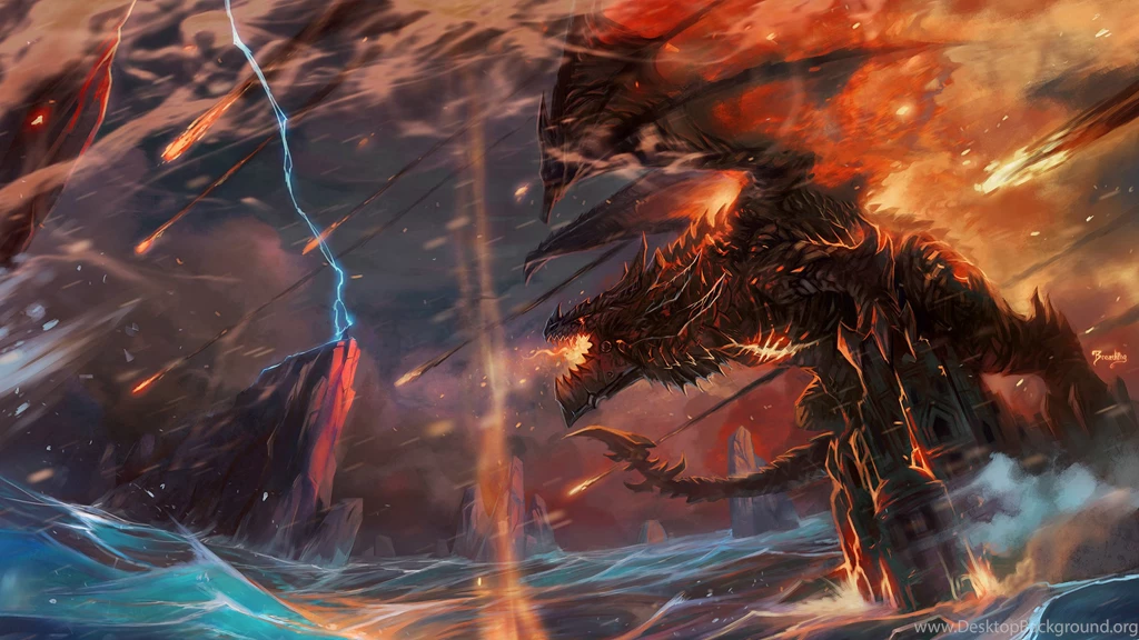 Wallpapers Wow Fire Dragon In 2560x1440
