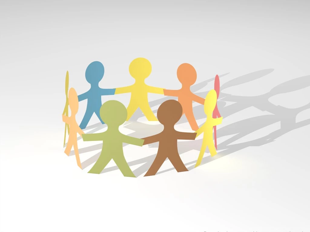 Paper People Chain PPT Backgrounds, Paper People Chain Ppt Photos ...
