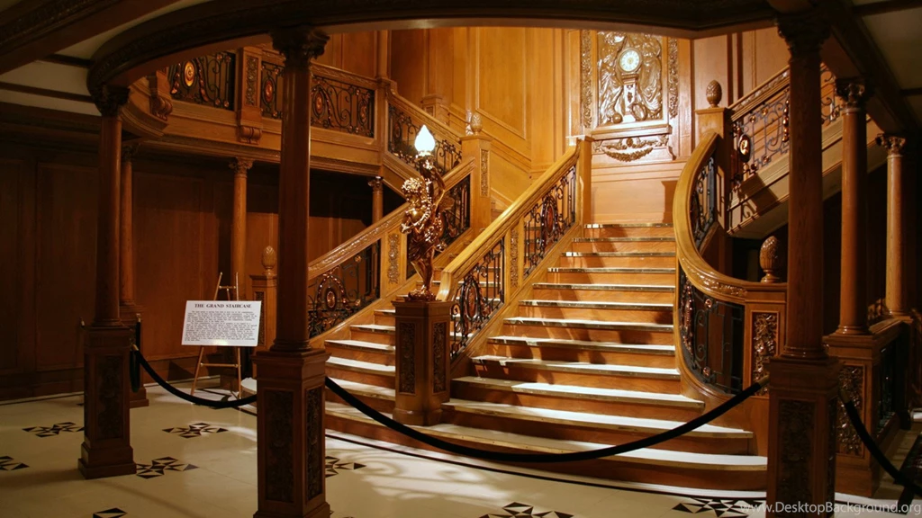 Amazing Staircase On The Titanic Ships Wallpap