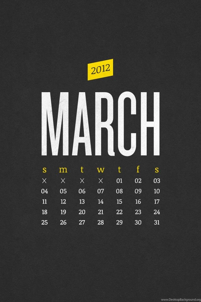 March 2012 Desktop Calendar Wallpapers
