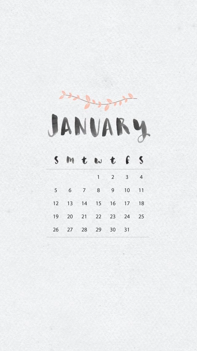 January 2014 Calendar iPhone 5 Wallpapers / IPod Wallpapers HD ...