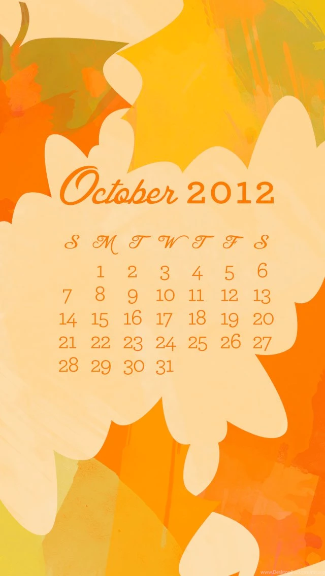 October 2012 Desktop, iPhone & iPad Calendar Wallpapers Sarah Hearts