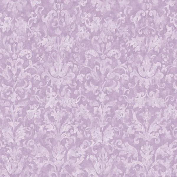 Distressed Damask Purple Prepasted Wallpapers