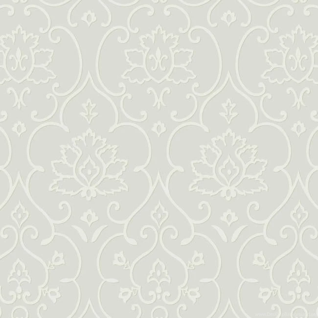 Light Grey NA0267 Damask Floral Insignia Wallpapers Interior Home ...