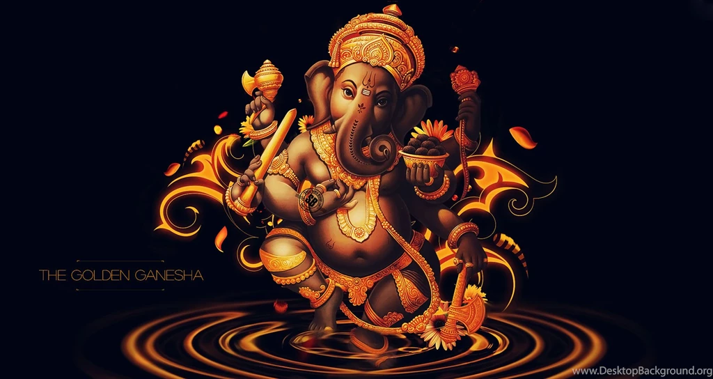 Golden Ganesha New Hd Photo, Wallpapers