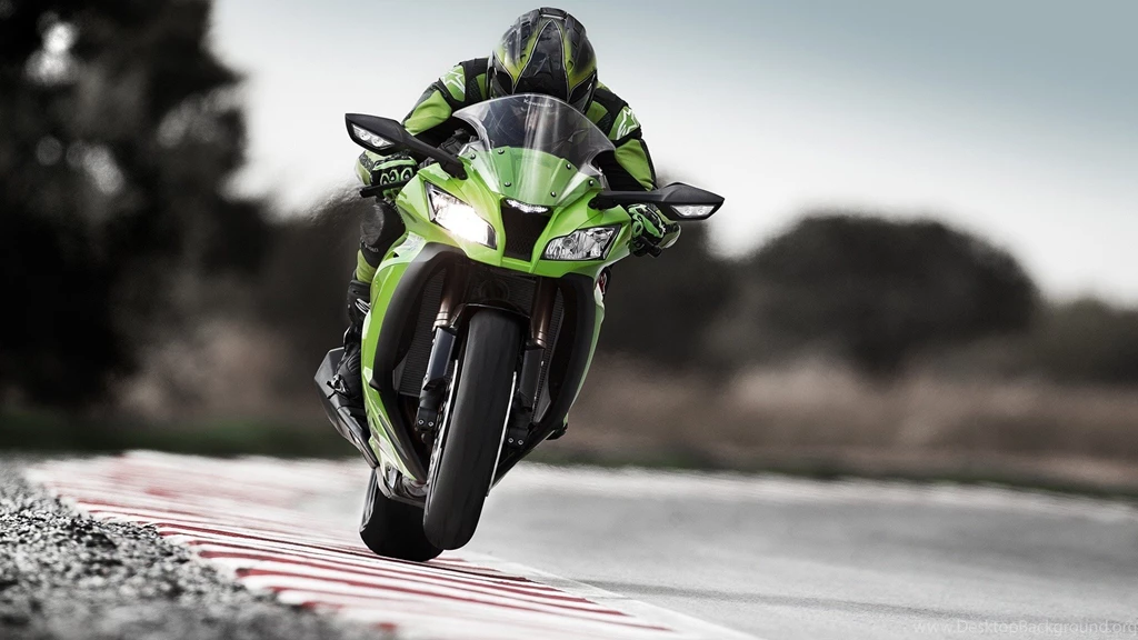 Athlete On A Green Kawasaki Ninja Wallpapers And Images ...
