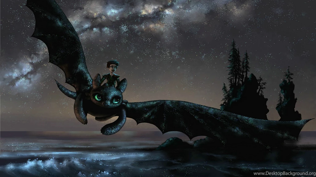 Wallpapers How To Train Your Dragon Flying Night Fury 2560x1440 ...