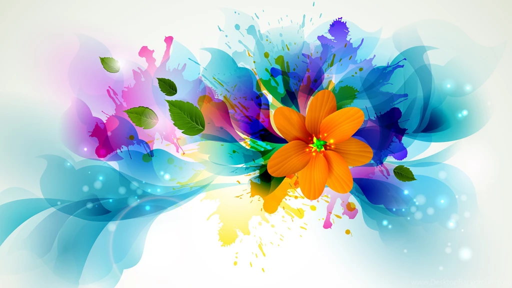 Download Wallpapers 3840x2160 Flower, Vector, Petals, Paint 4K ...