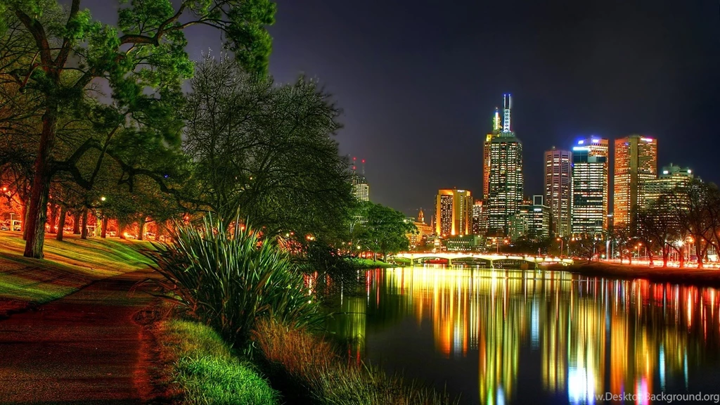 Melbourne At Night The Urban Landscape Photography Desktop ...