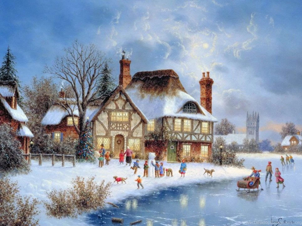 Beautiful, Christmas, Paintings, Wallpapers, Colorful, Absract ...