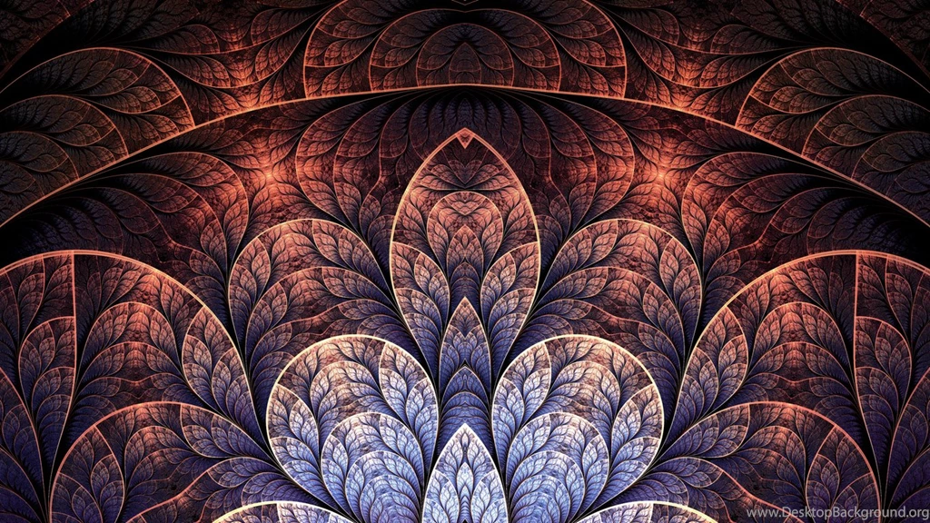 Wallpapers Leaves Abstract Art Created With Leaf Patterns 1366x768 ...