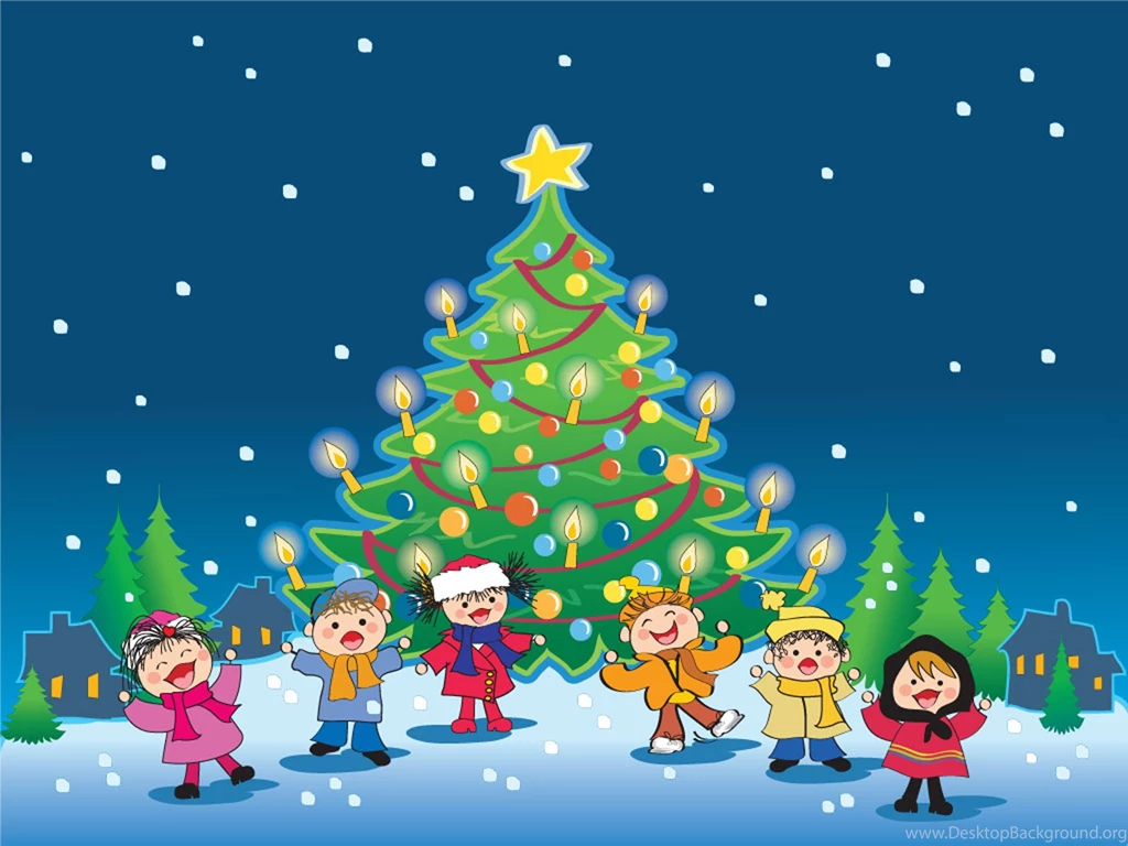 Free Merry Christmas Children Computer Desktop Wallpapers