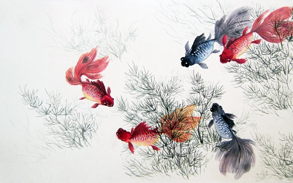 2560x1600 Chinese Painting, Fish, Fish Chinese Painting Wallpapers ...