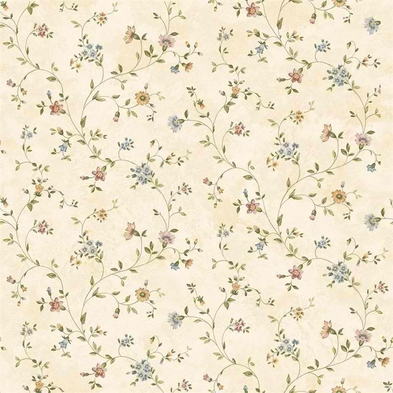 Cream Antique Floral Vine Wallpapers Interior Home Decor