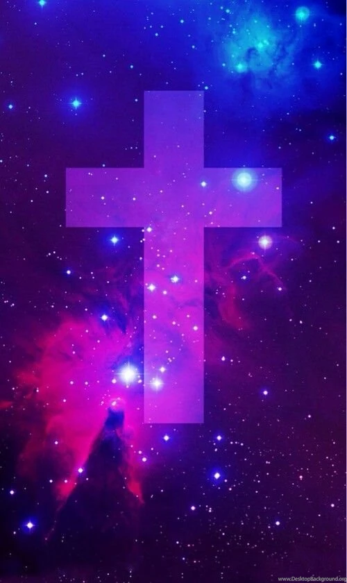 Pink And Blue Cross
