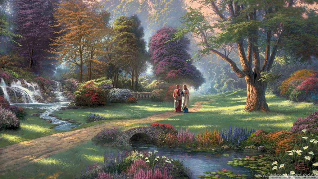 Jesus Painting By Thomas Kinkade HD Desktop Wallpapers : High ...