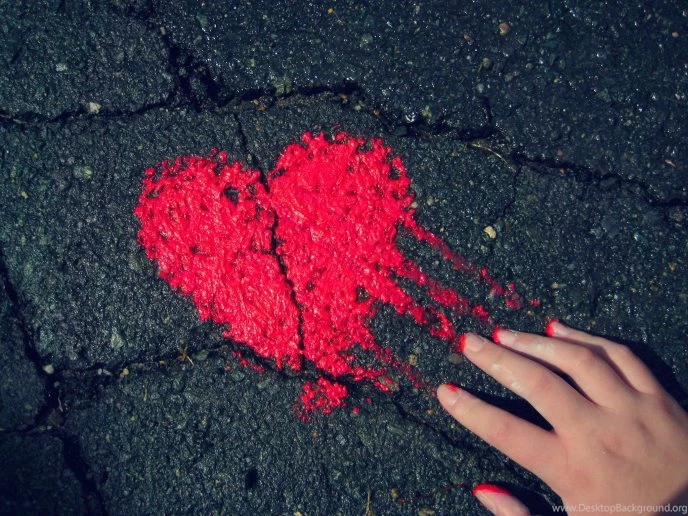Love Heart Painting On The Street