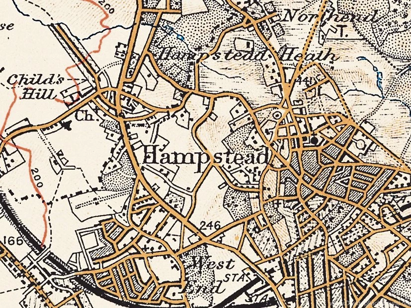 Map Wallpapers Vintage Ordnance Survey London Revised New ...