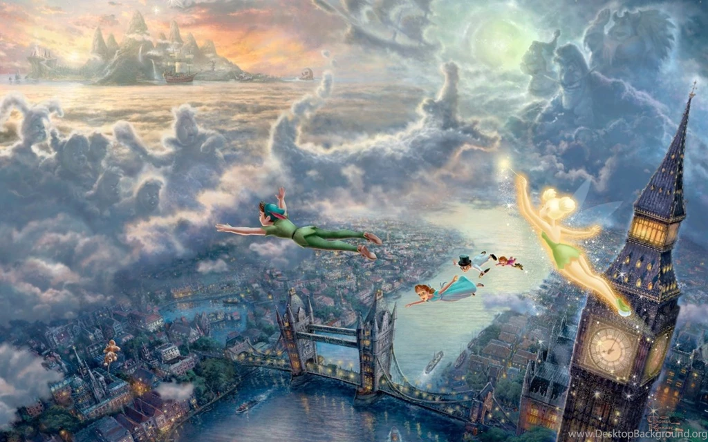 Wallpapers Tom Kinkade Pan Thomas Fairy Tales Captain Hook ...